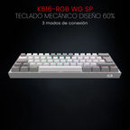 Teclado Mecánico Redragon Fizz Pro K616 Rgb Wireless Dual Color Del Teclado Negro Idioma Español Latinoamérica Español Latinoamericano