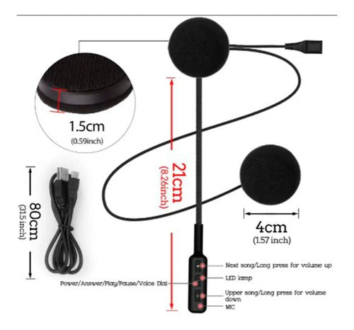 Bluetooth Inalambrico Para Cascos De Motos 4.0 Stereo