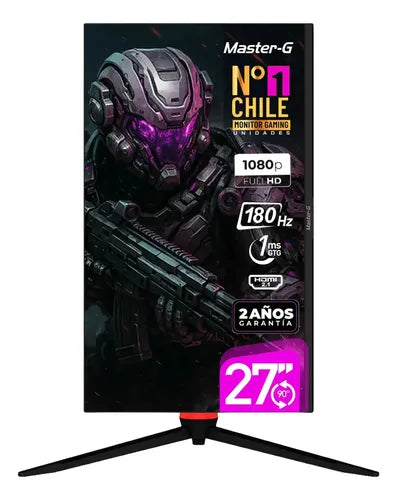 Monitor Gamer 27  Plano Full Hd Panel Ips Pivoteable 180hz 1ms Mgmg2740 Master-g Color Negro