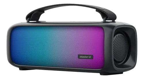 Parlante Bluetooth Portátil 10w Mgboom Truewirelesss Usb Jack 3.5mm Radio Fm Master-g Color Negro