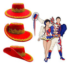 Gorro Sombrero Caporal Fiestas Patrias Danzas Tradicionales Rojo Estándar Ajustable