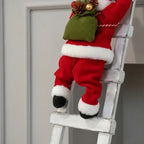 Muñeco Santa Escalador Animatronic Decoracion Navidad 70 Cm Rojo