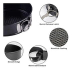 Set Moldes Antiadherentes Para Hornear 3 Piezas 24/26/28 Cm Negro