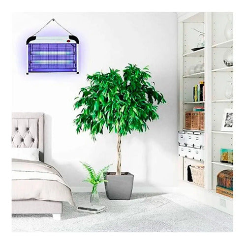 Lámpara Mata Mosquitos 20w Luz Uv Mata Moscas E Insectos
