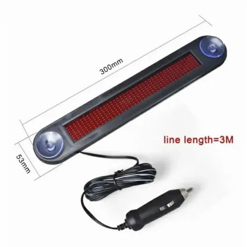 Letrero Led Programable Para Autos 12v 30cm Con Control
