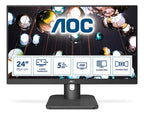Monitor Aoc 24in Fhd 60hz 5ms Flicker Free Vesa Parlantes 2w Negro