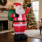 Muñeco Papa Noel Inflable Led Santa Decoración Navidad 180cm Rojo