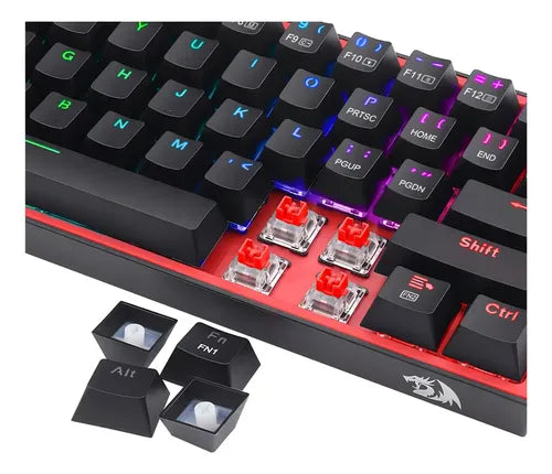 Teclado Mecánico Redragon Fizz Pro K616 Rgb Wireless Dual Color Del Teclado Negro Idioma Español Latinoamérica Español Latinoamericano