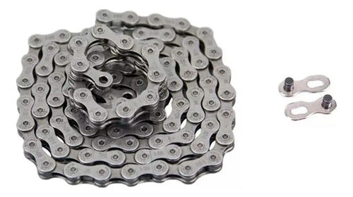 Cadena 116 Links Para Bicicleta Ruta Cn-hc73 105 9 Velocidad Plateado
