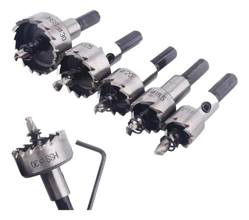 Set Brocas 5pcs Copa Para Metal