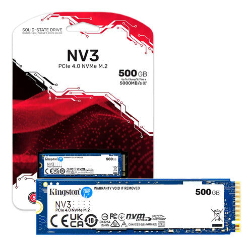 Disco Solido Ssd Interno Kingston Nv3 500gb M.2 Pcie 4.0 Azul