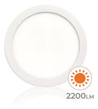 Panel Surface 18w Redondo - Unidad - 1 - 220v - Blanco - Blanco - 6500 K