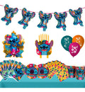 Pack Caja 20 Invitados Cumpleaños Stitch  Decoracion Fiestas
