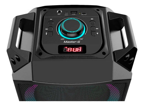 Parlante Karaoke Master-g Mgluxor Bluetooth  5.3  6,5x2 Tws Negro