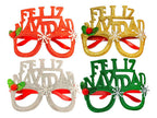 Pack 12 Lentes Anteojos Surtido Fiestas Celebracion Navideña Surtido Feliz Navidad
