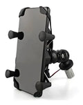 Soporte De Celular Cargador Para Moto Al Espejo 8 Y 10mm Negro