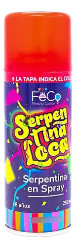 24 Serpentina Spray Divertido Celebración Fiestas 250ml