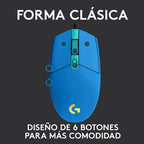 Mouse Gamer Logitech G203 Lightsync Con Rgb Y 6 Botones Azul