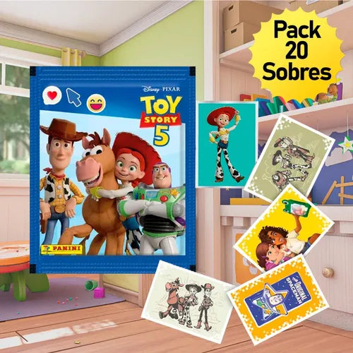 Pack 20 Sobres Toy Story 5 Original Panini 2026 Sellados Toy Story 5 20 Sobres