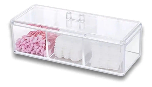 Estuche Acrilico Organizador De Maquillaje Y Cosmetico 116-1 Transparente