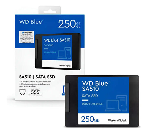 Disco Solido Ssd Interno Wd Blue Sa510 250gb 6 Gb/s 555mb/s Azul