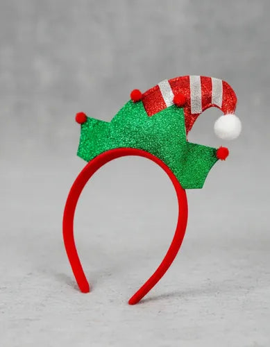 Pack 3 Cintillos Elfo Duende Fiestas Celebraciones Navideñas Verde