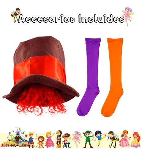 Disfraz Sombrerero Cuento Infantiles Dia Del Libro Halloween Colorido
