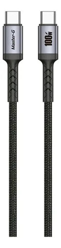 Cable Usb-c A Usb-c Master-g Carga Rapida 100w Antinudos 1m Negro