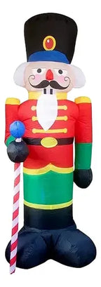 Muñeco Led Inflable Soldadito Plomo Decoracion Navidad 240cm Rojo