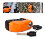 Candados Al Disco Moto Y Bici Con Alarma Bloqueo Antirrobo Plateado