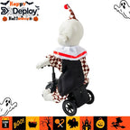 Payaso Animatronic En Triciclo Halloween Sonido Movimiento