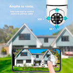 Camara Foco De Seguridad Panoramica Ip Wifi Vision Nocturna Blanco