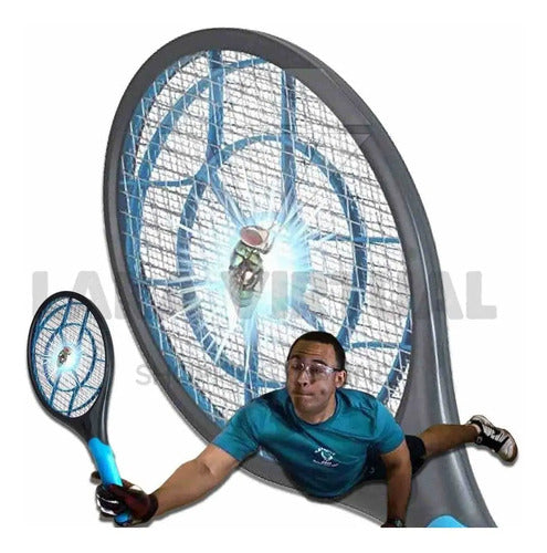 Raqueta Eléctrica Mata Mosquitos A Pilas Aa Potente Y Seguro Negro