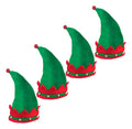 Pack 12 Sombreros Gorros Navideños Duende Elfo Con Sonajera Verde