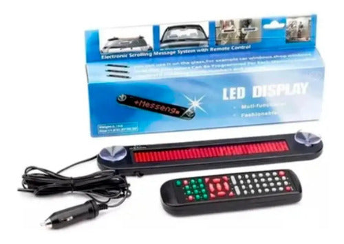 Letrero Led Programable Para Autos 12v 30cm Con Control