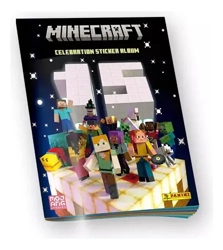 Pack Álbum + 10 Sobres Minecraft 15o Aniversario Original