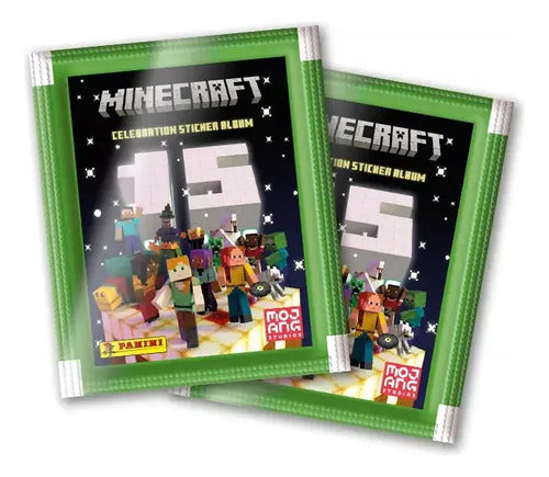 Pack 10 Sobres Para Álbum Minecraft 15o Aniversario Original Minecraft Sobres