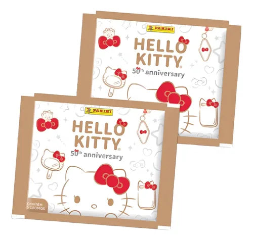 Pack 20 Sobres Hello Kitty 50th Anniversary Panini 100 Lamin Hello Kitty