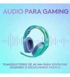 Logitech G335 Audífonos Con Cable Para Gaming Celeste Mint