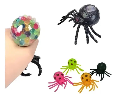 Pack 6 Squishy Antiestrés Araña Slime Blandito Varios Colors Surtido