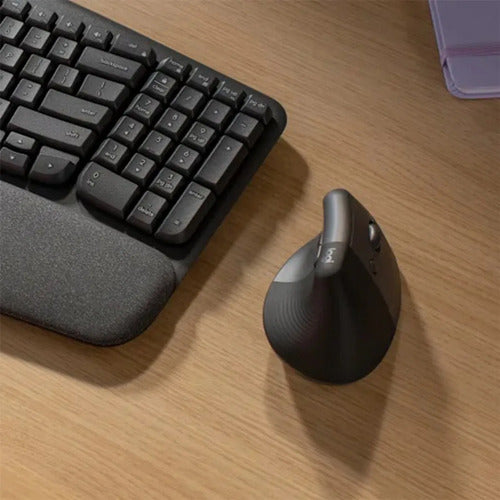 Mouse Vertical Logitech Lift Bluetooth Ergonomico 6 Botones Grafito