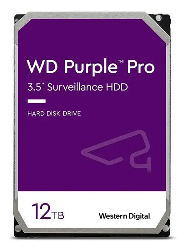 Disco Hdd Interno Western Digital 12tb Purple Pro Vigilancia Negro