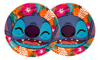 Pack 10 Platos Stitch Cumpleaños Fiestas Celebraciones 18cm Multicolor