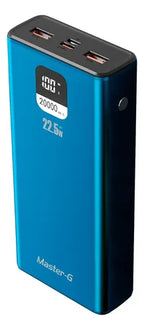 Cargador Portatil Bateria Power Bank Master-g 20000mah 22.5w Azul