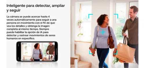 Camara Wifi Ezviz H6c 2k+ Seguimiento Inteligente Interior Blanco
