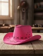 Sombrero De Vaquero Disfraz Cosplay Fiestas Halloween Niños Fucsia Niños Lisa