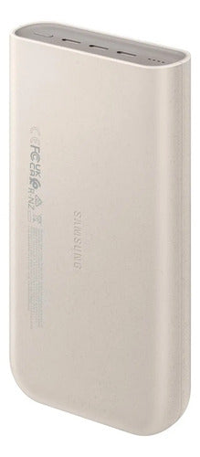 Cargador Portatil Bateria Power Bank Samsung 20.000mah 45w Beige