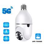 Camara Foco De Seguridad Panoramica Ip Wifi Vision Nocturna Blanco