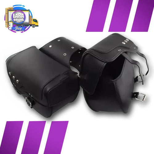 Alforjas Para Moto Top Case 2 Unidades Estilo Shopper Negro