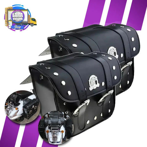 Alforjas Para Moto Top Case Estilo Shopper Con Broche Negro